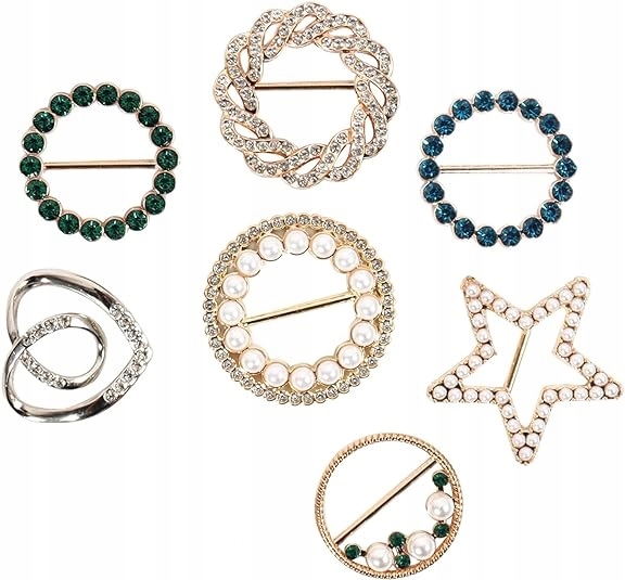 OZDOBNA BROSZKA KLAMRA BEZ ZAPIĘCIA DO CHUSTY BLUZKI ZESTAW