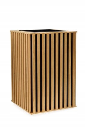 Donica z lameli dębowych kwadrat 60cm