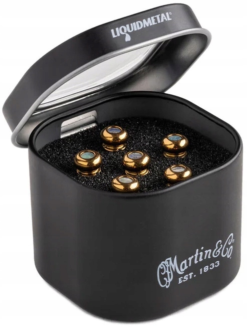 Martin Pin Set Liquid Metal Gold w/Paua Tin sada kolíků
