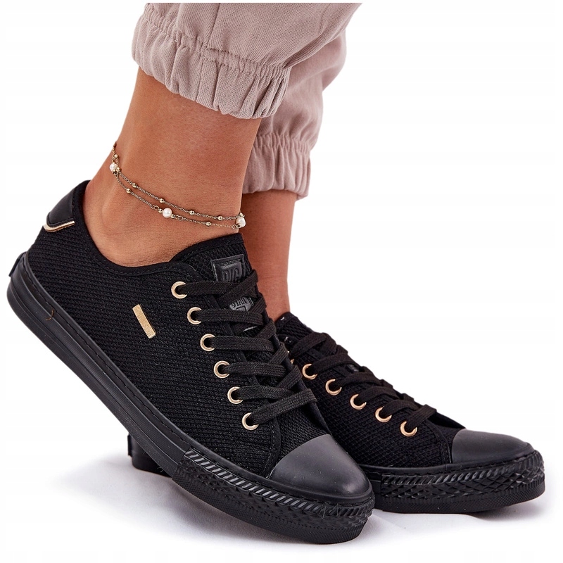 Dámské Nízké Látkové Tenisky Big Star RR274765 Černé 36