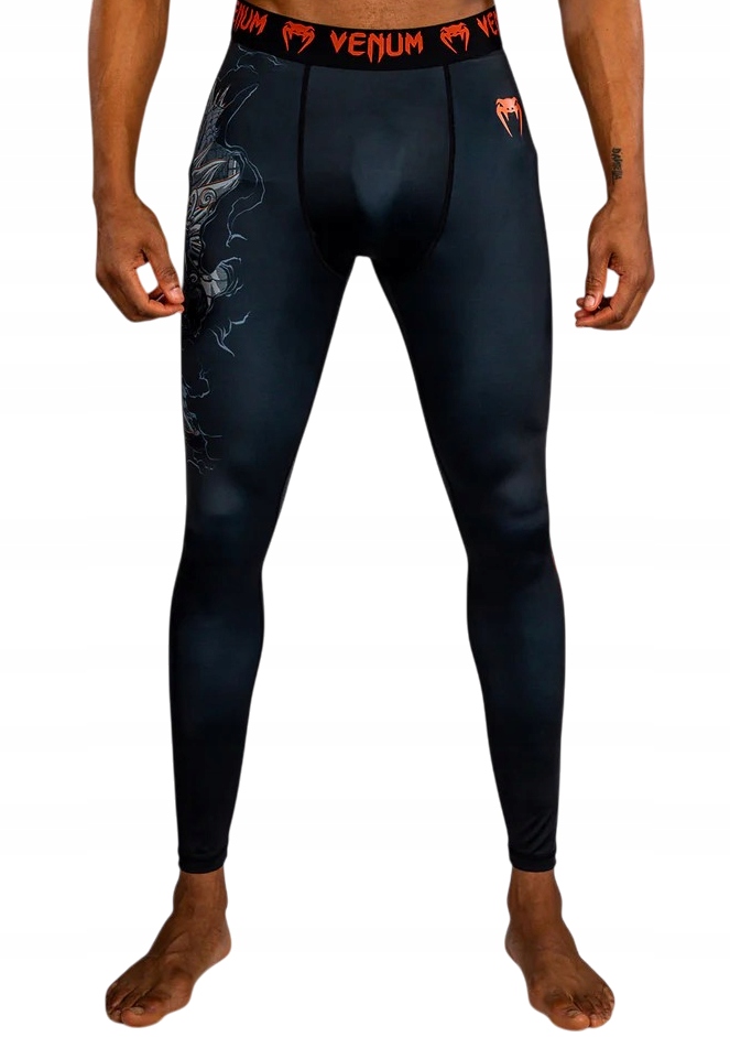 Venum Legginsy Spats Thunder Dragon Black/Grey/Copper XL