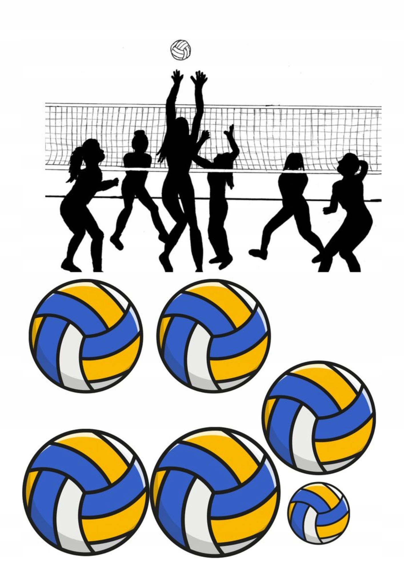 Wydruk na masie cukrowej Siatkówka Sport Hobby Siatka