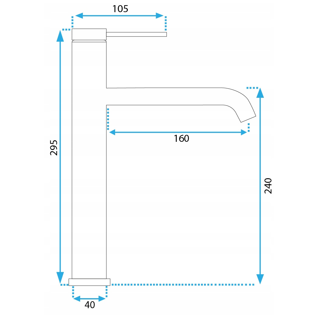BATERIA UMYWALKOWA STOJĄCA WYSOKA GRAFITOWA NABLATOWA REA CLIF TYTAN Typ montażu stojąca