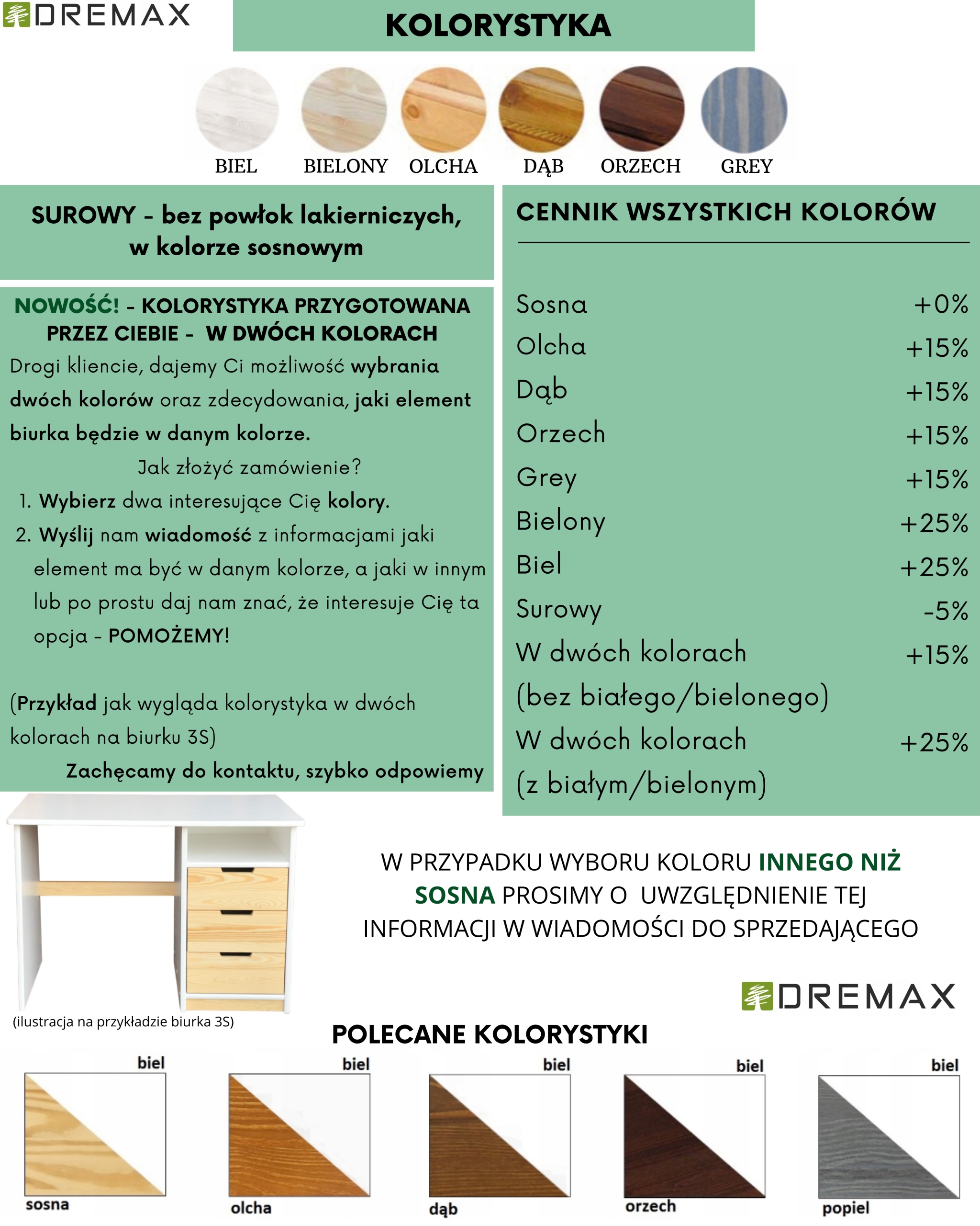 Komoda 27 z litego drewna sosnowego 85x42x109 Prod Kolor mebla sosna