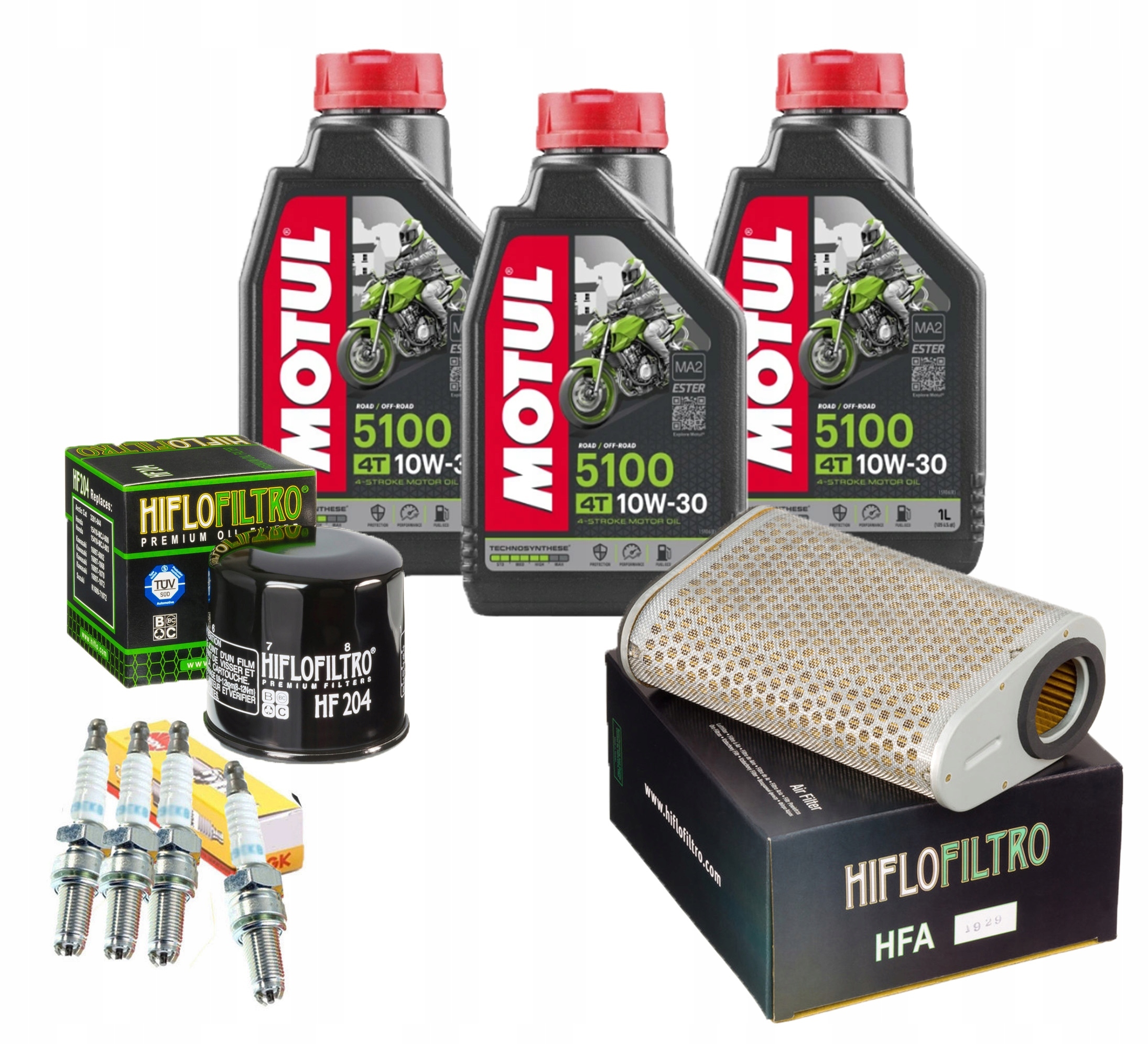 Filtr do HONDA CB1000R SC60 CBF 1000 SC64 Olej Motul 5100 10W30 Świece NGK