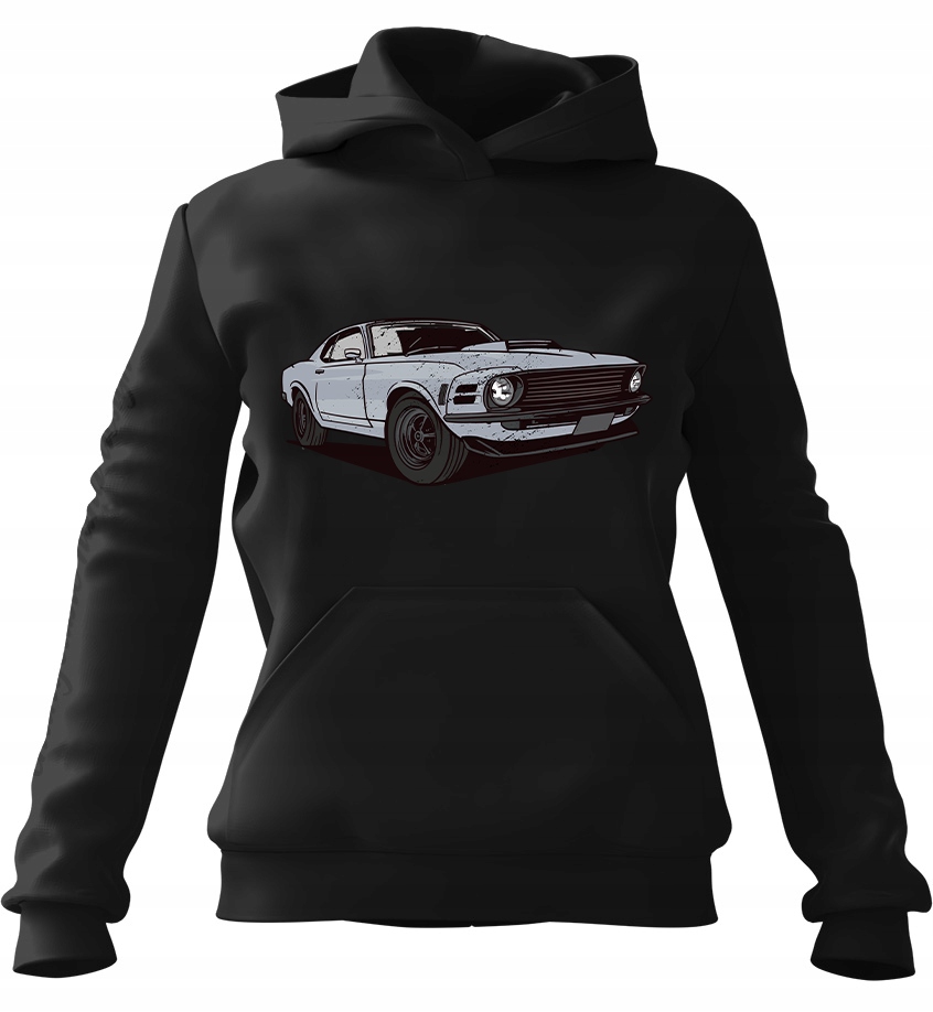 s kapucí Mikina Mustang černá Xs