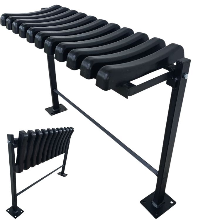 Skládací hřbitovní lavička na hřbitov 72 cm 11 příček, pevná