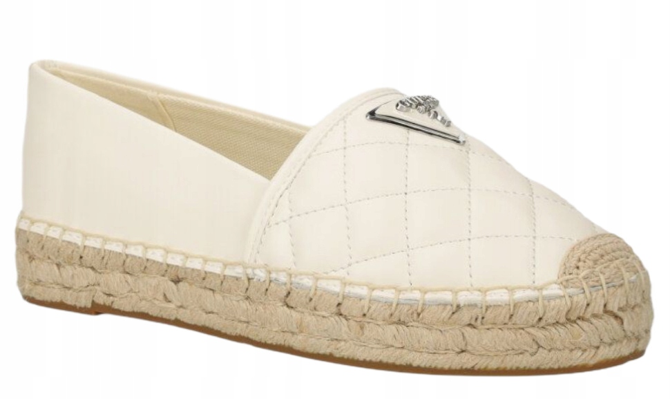 Dámské prošívané espadrilky Guess Jolanda béžové eko kůže 35 Eu