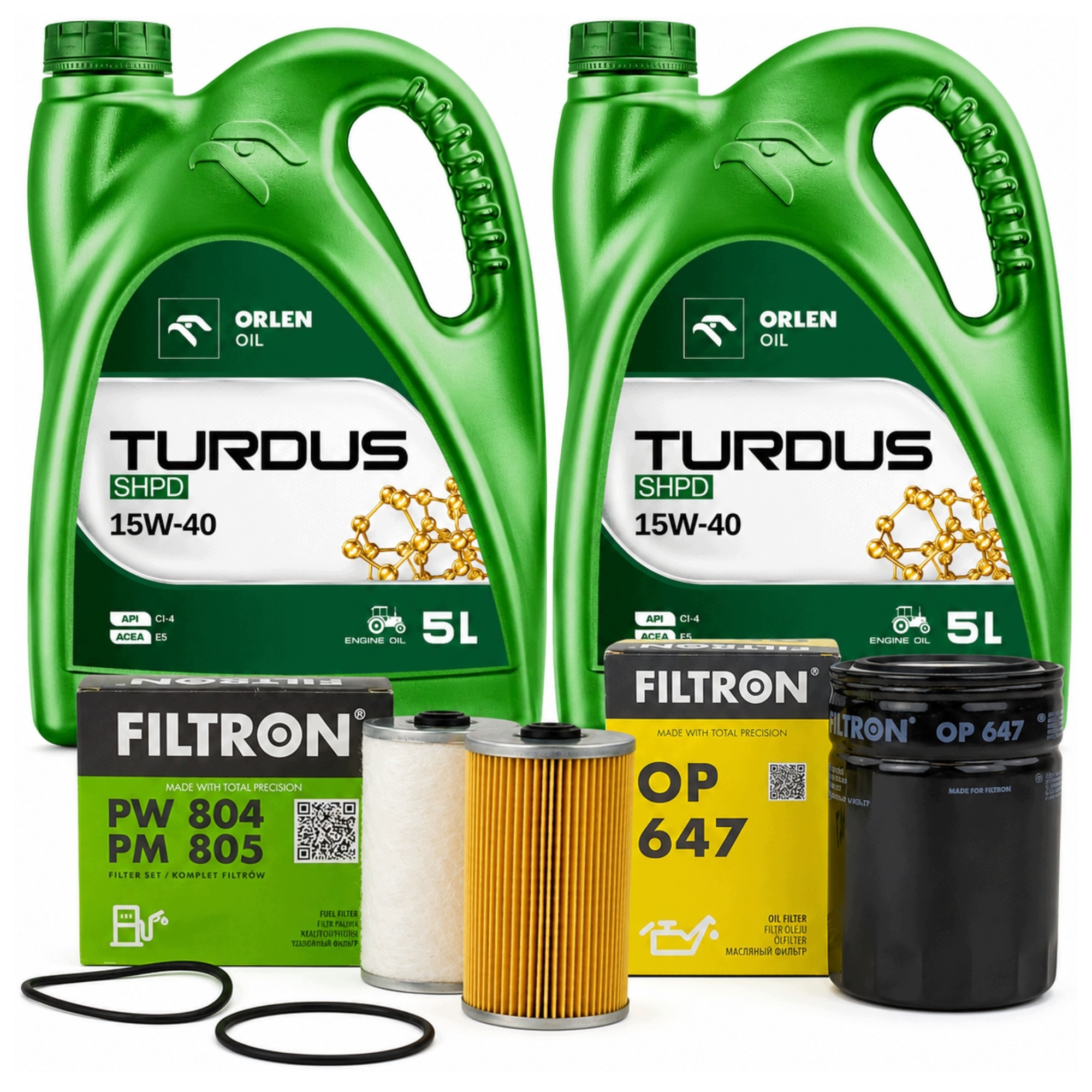 Zestaw filtrów Ursus C330 C360 Filtr Oleju Paliwa Olej Turuds 15W40 5l x2