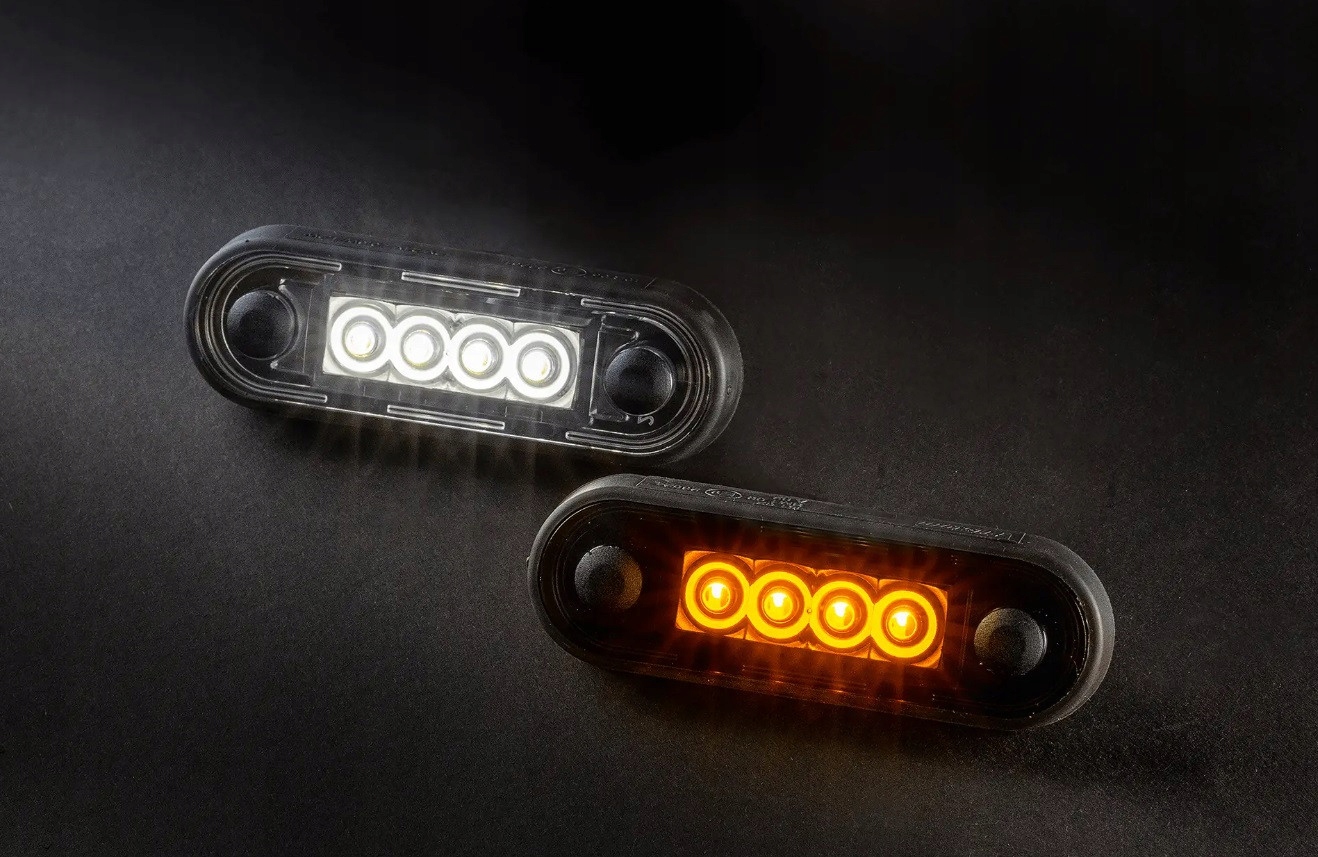 LAMPA OBRYSOWA LED DARK DWUKOLOROWA BIAŁA POMARAŃCZOWA FT-073 BZ LED DARK