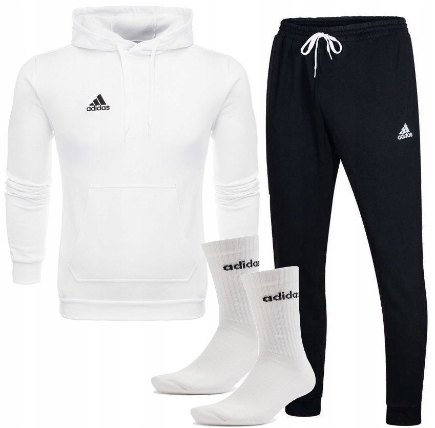 Adidas Dresy Męskie Komplet Zestaw Bluza Spodnie Skarpety S
