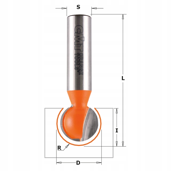 

Cmt Frez kulisty Kula R9,52 D19,05 I17,4 S8 mm