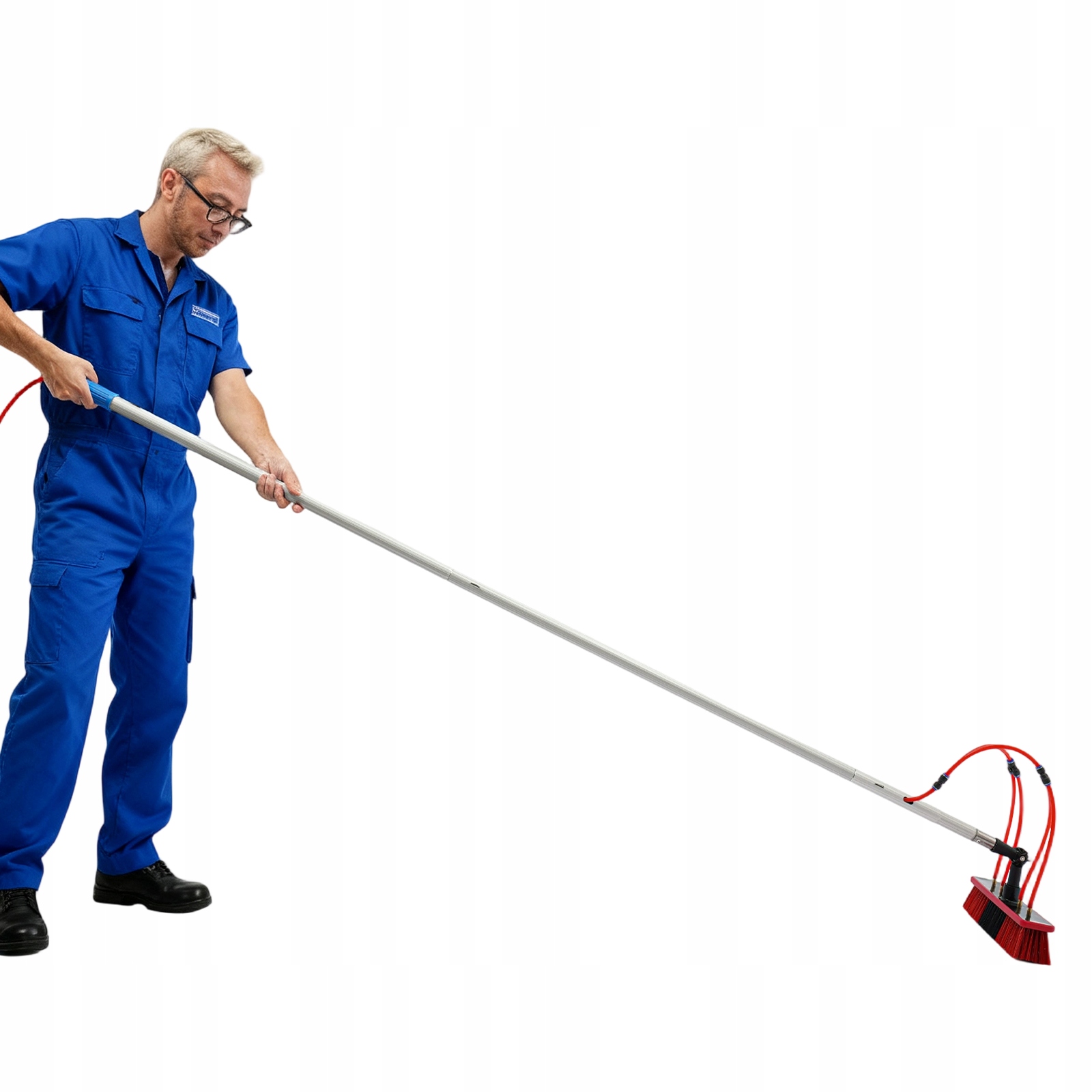 Levně 6m Tyč na Čištění s Kartáčem a Sadu pro Solární Panely 35cm