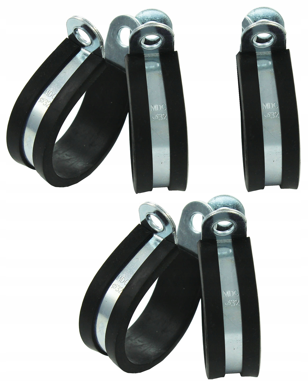 MDC Rubber Clamp obejma opaska wąż przewód uchwyt mocowanie fi 32mm x5 szt.