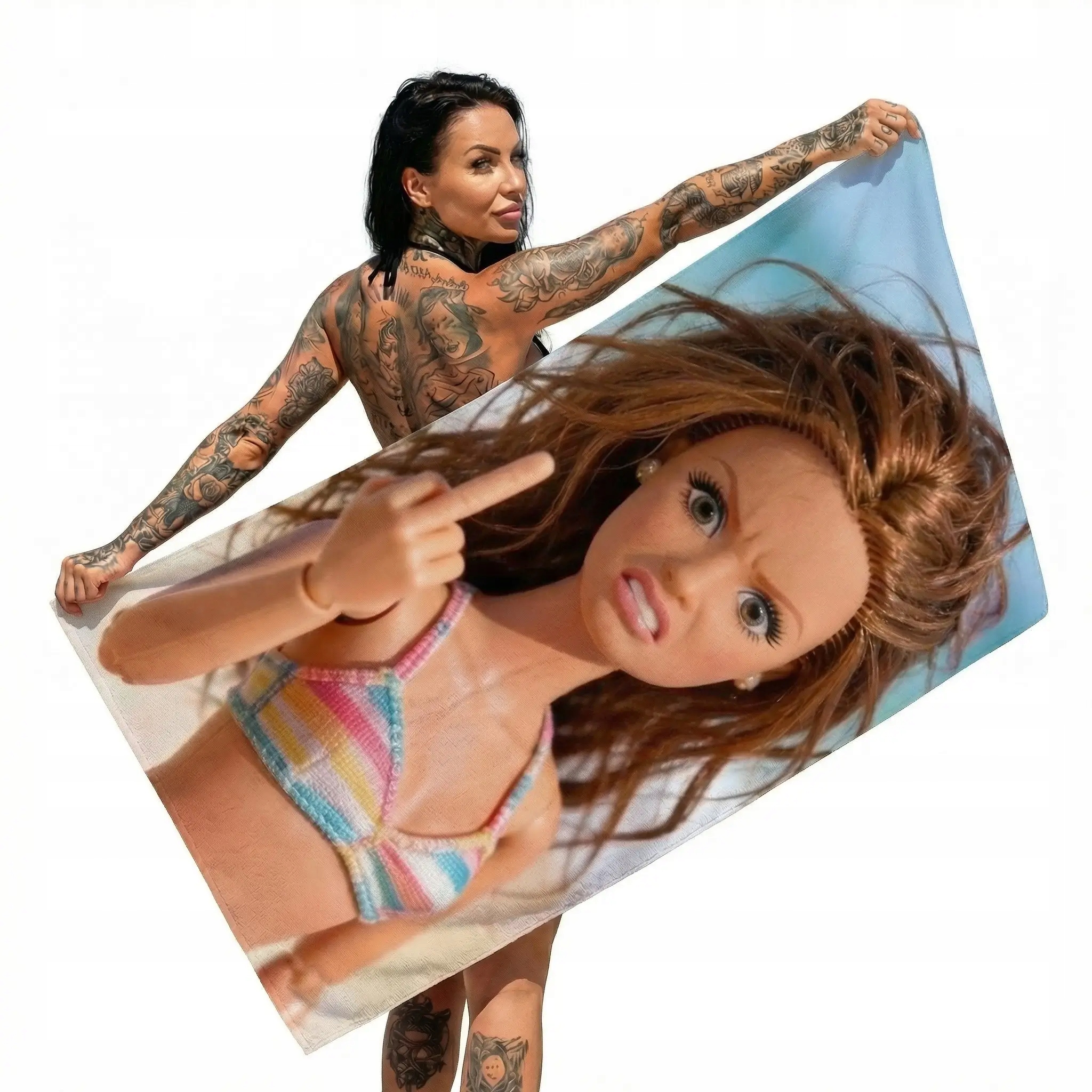 Plážový Ručník Barbie Mood Pro Přítelkyni Polský Výrobek