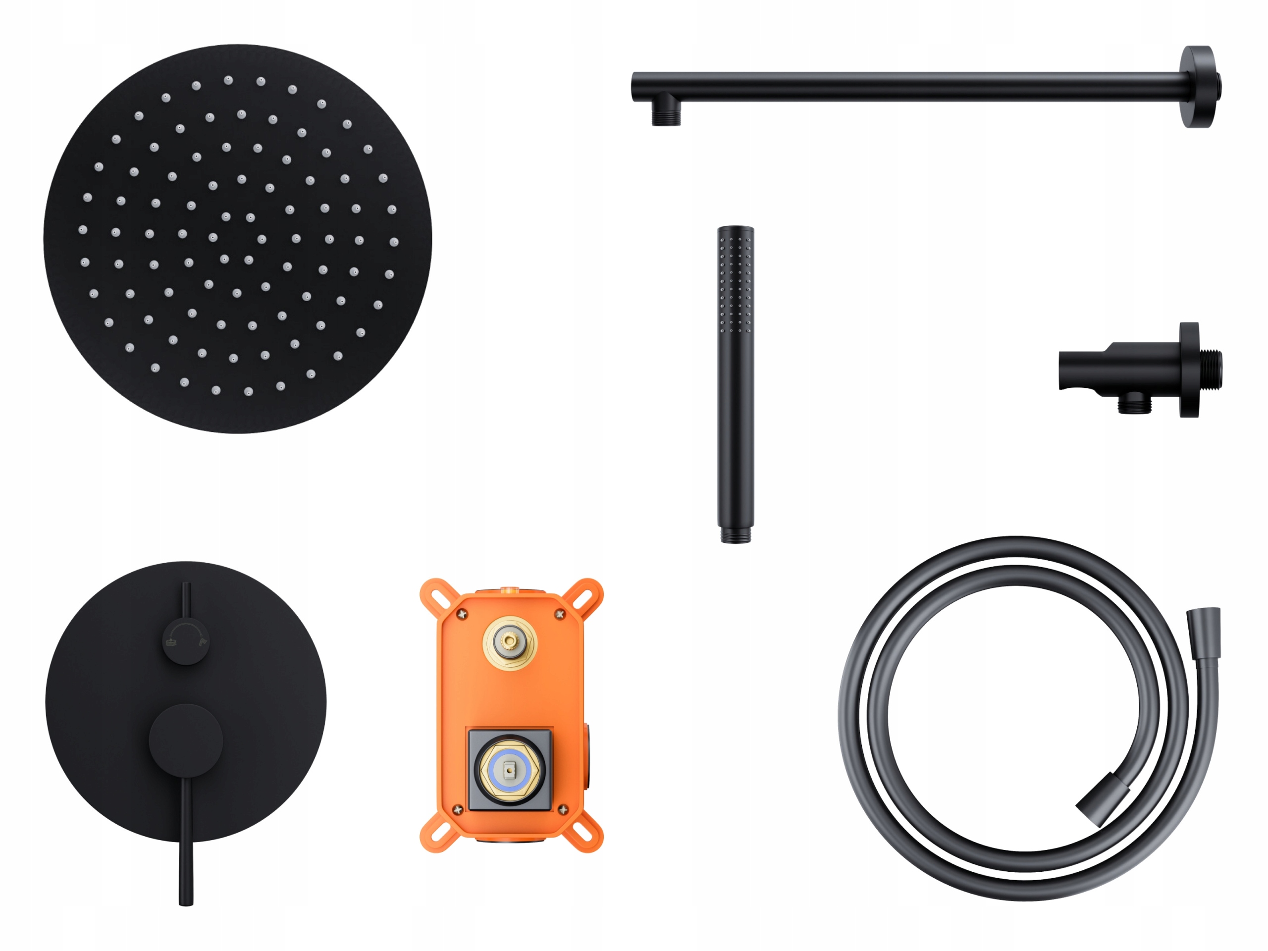 Podomietkový sprchový set Corsan Lugo Z03MBL čierny