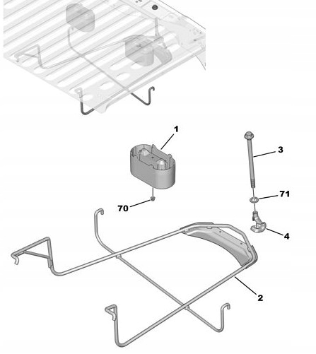 9822477880 - CITROEN PEUGEOT ЗАПАСНОЕ КОЛЕСО ЛИФТ ЛЕБЕДКА