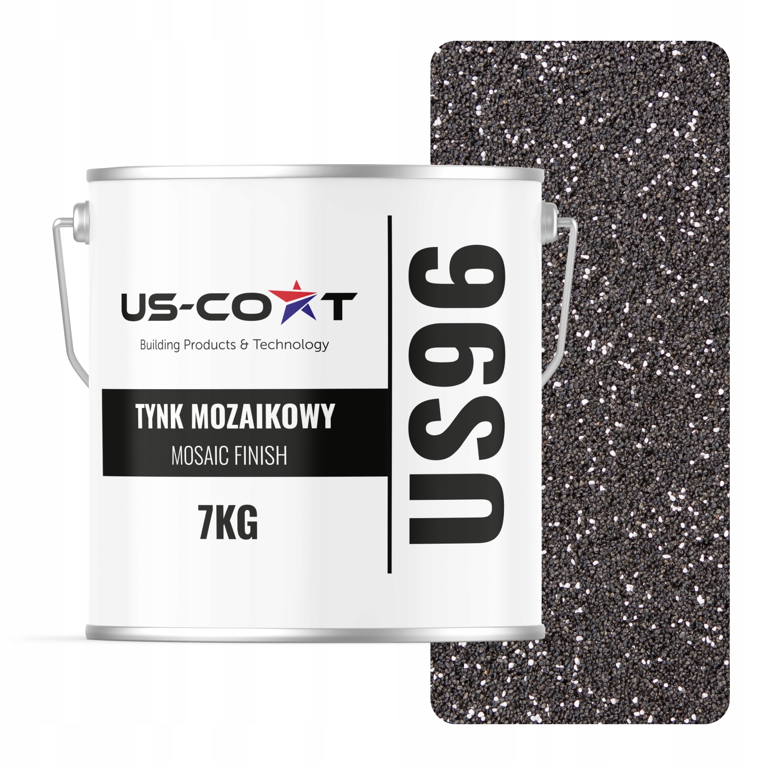 Mozaiková Omítka Mozaika 7KG Černá Skvrnitá Bílá M43 Pryskyřičná Fasáda