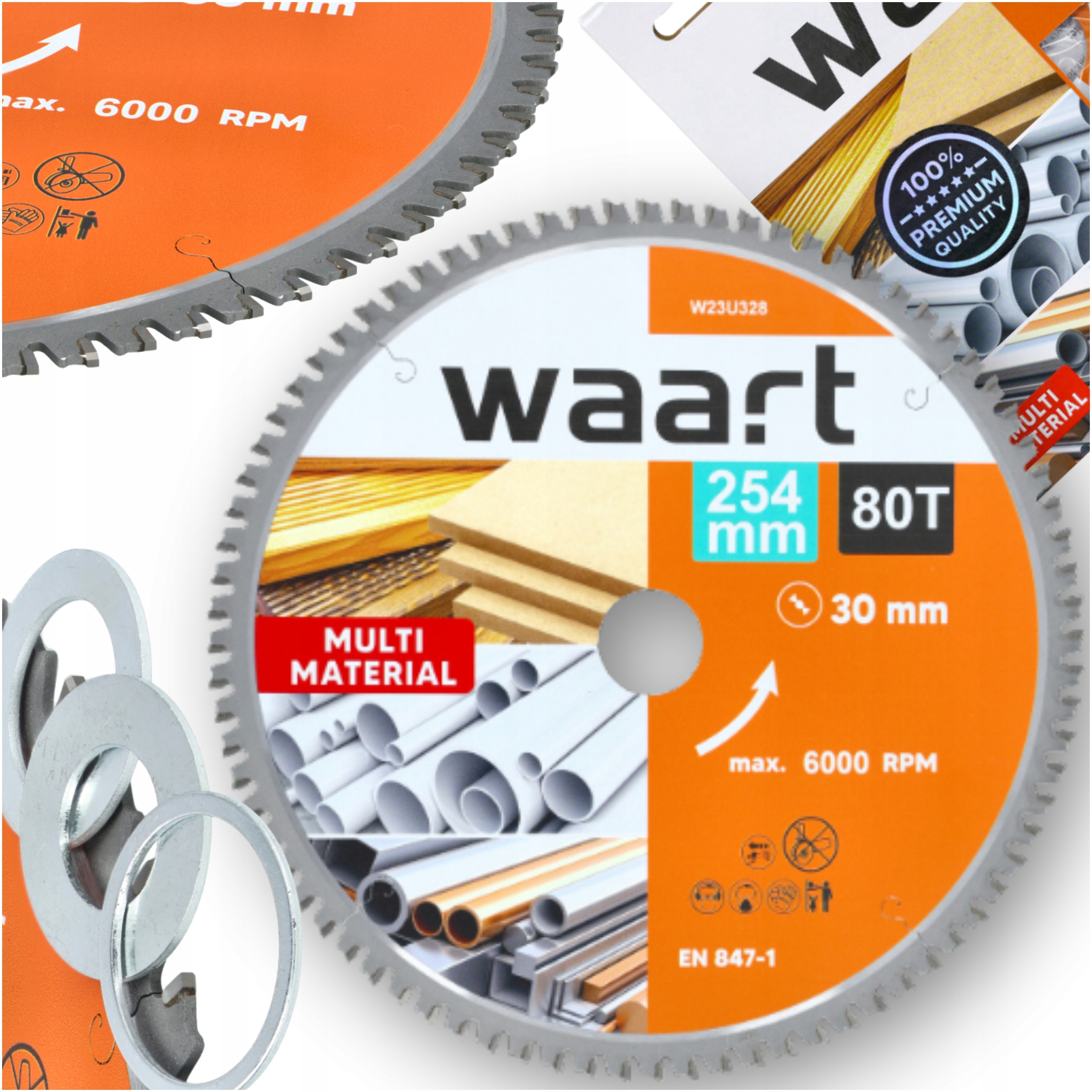 Waart Piła Tarczowa Tarcza Widiowa Do Pilarki 254x30mm 80 T Multimaterial