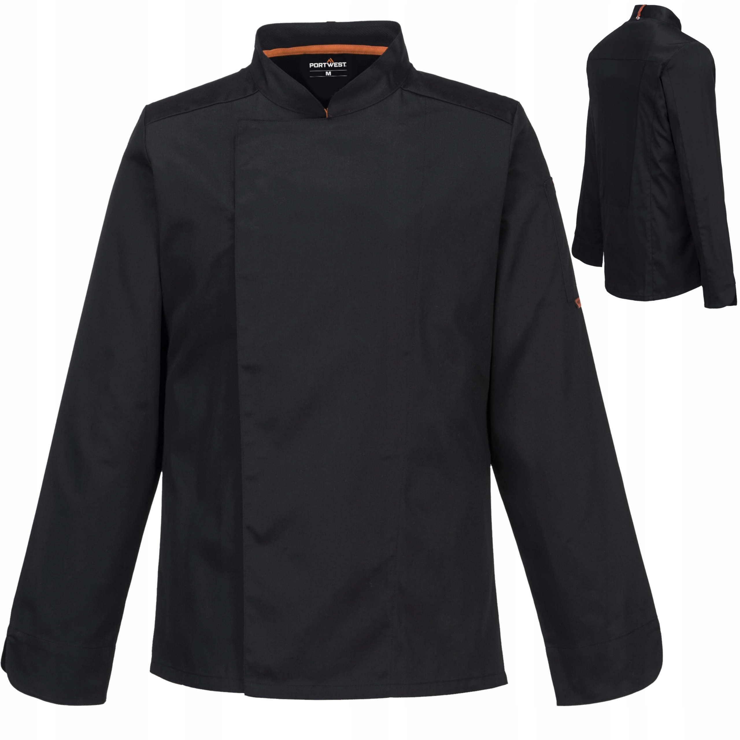 Bluza kucharska Mesh Air Pro Czarna oddychająca fartuch szefa kuchni XL