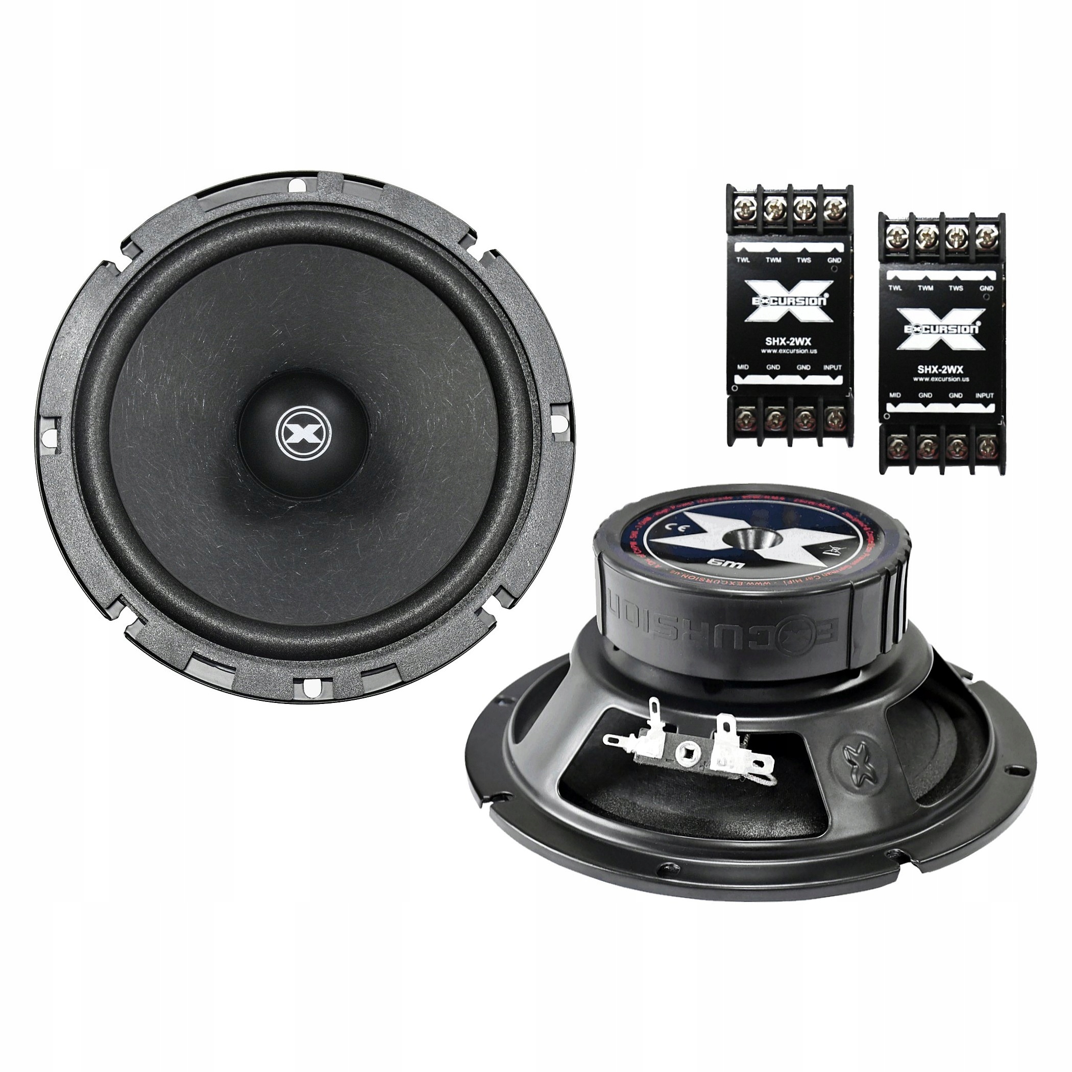 Excursion SHX-6M – středobasové reproduktory 90/250 W 3 ohm výhybky