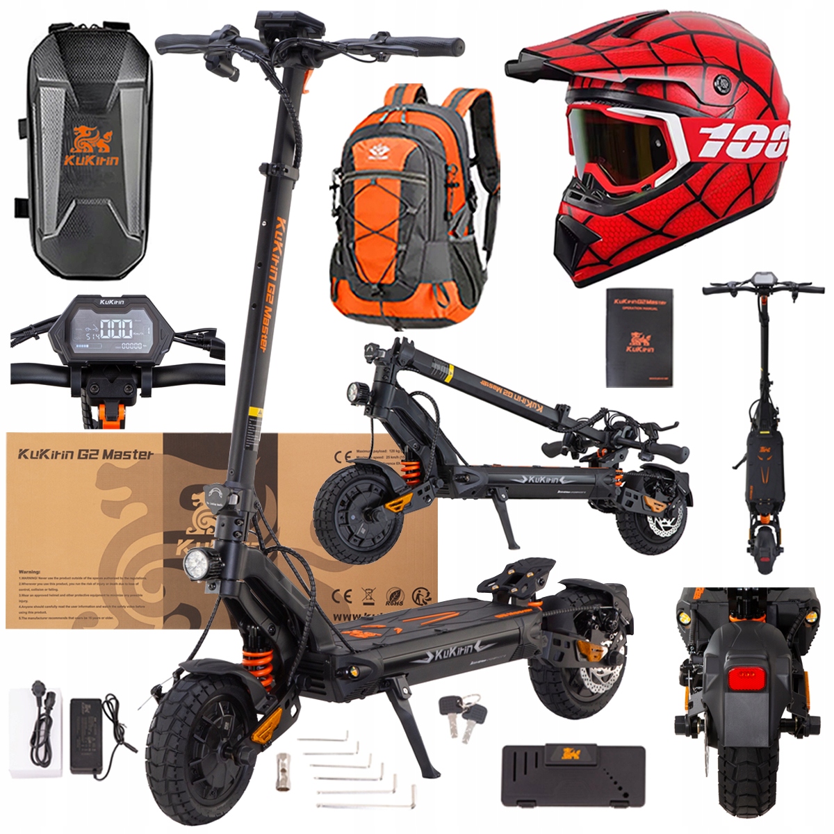 Kukirin G2 Master elektrické vozidlo 2000W 52V 20.8AH 70KM 60KM/H +Dárek