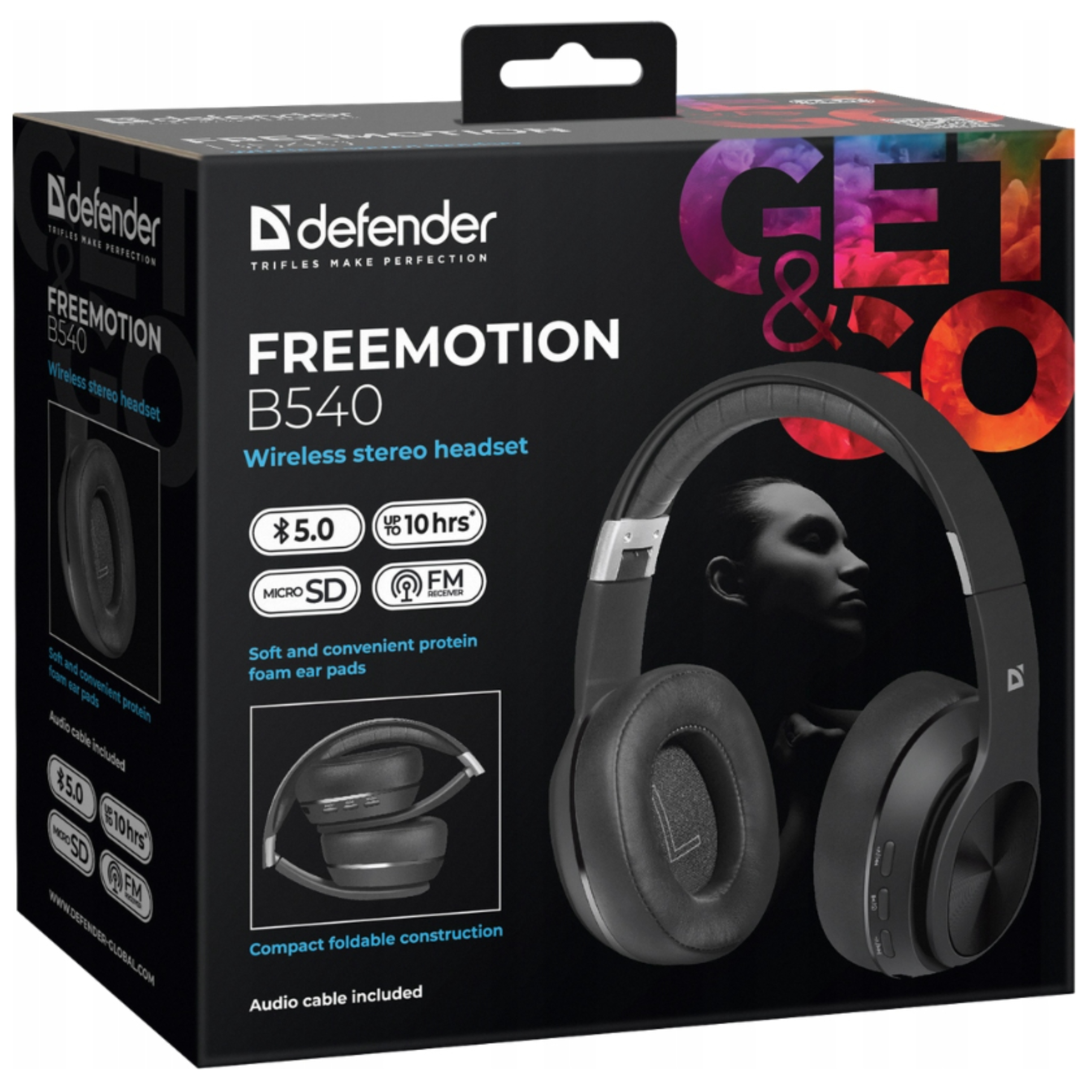SŁUCHAWKI DEFENDER BLUETOOTH FREEMOTION B540 CZARNE — 17