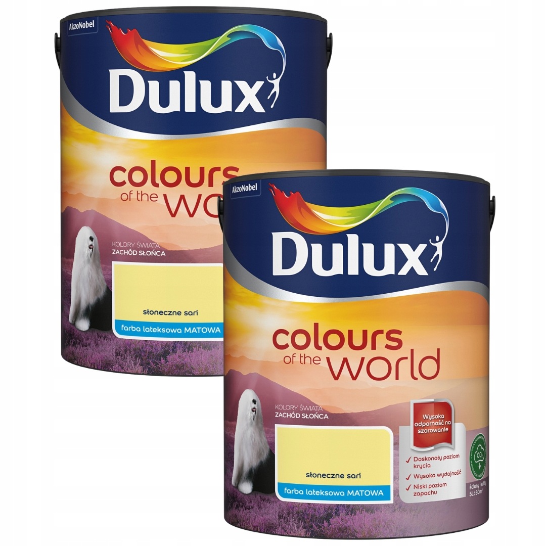 Set Dulux Barvy Světa 2x5L Barva Sluneční Emulze Sari 10L