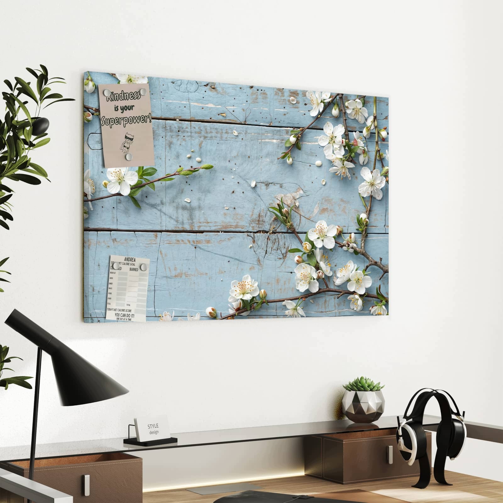 Magnetická tabule Jarní galouzki 60 × 40 cm
