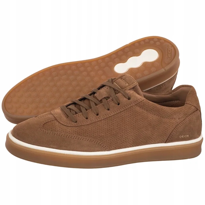 Pánské polobotky Geox U SPherica Actif 4 Toffee U653JA Hnědé