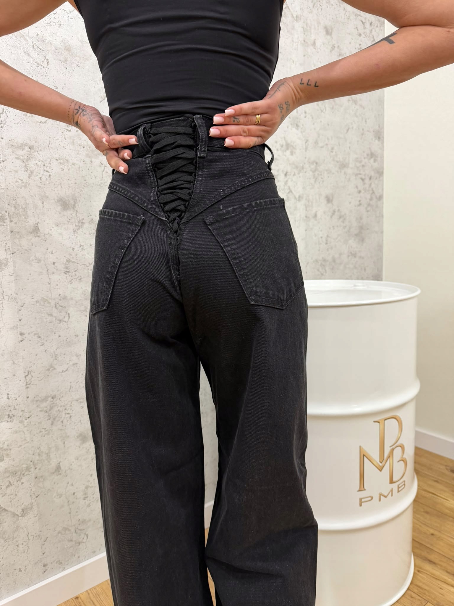 Dámské džíny Noir Lace 38 Černé