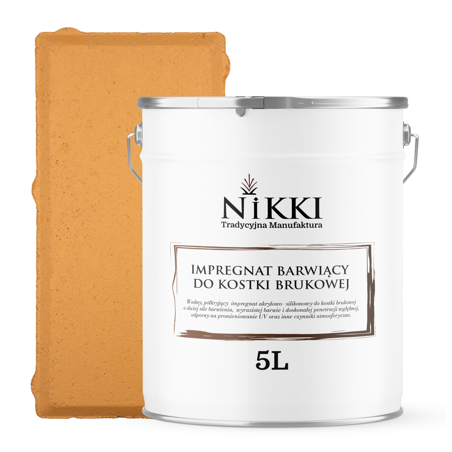 Impregnat Barwiący Do Kostki Brukowej Cegły Betonu Żółty Szafranowy 1017 5L