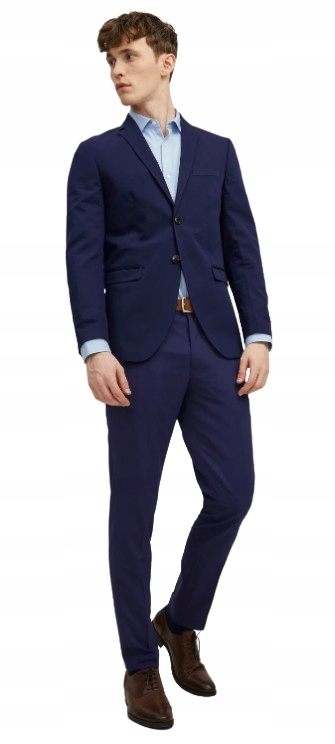 Jack Jones Tmavě Modré Elegantní Kalhoty Rovné Velikosti 46 N2B