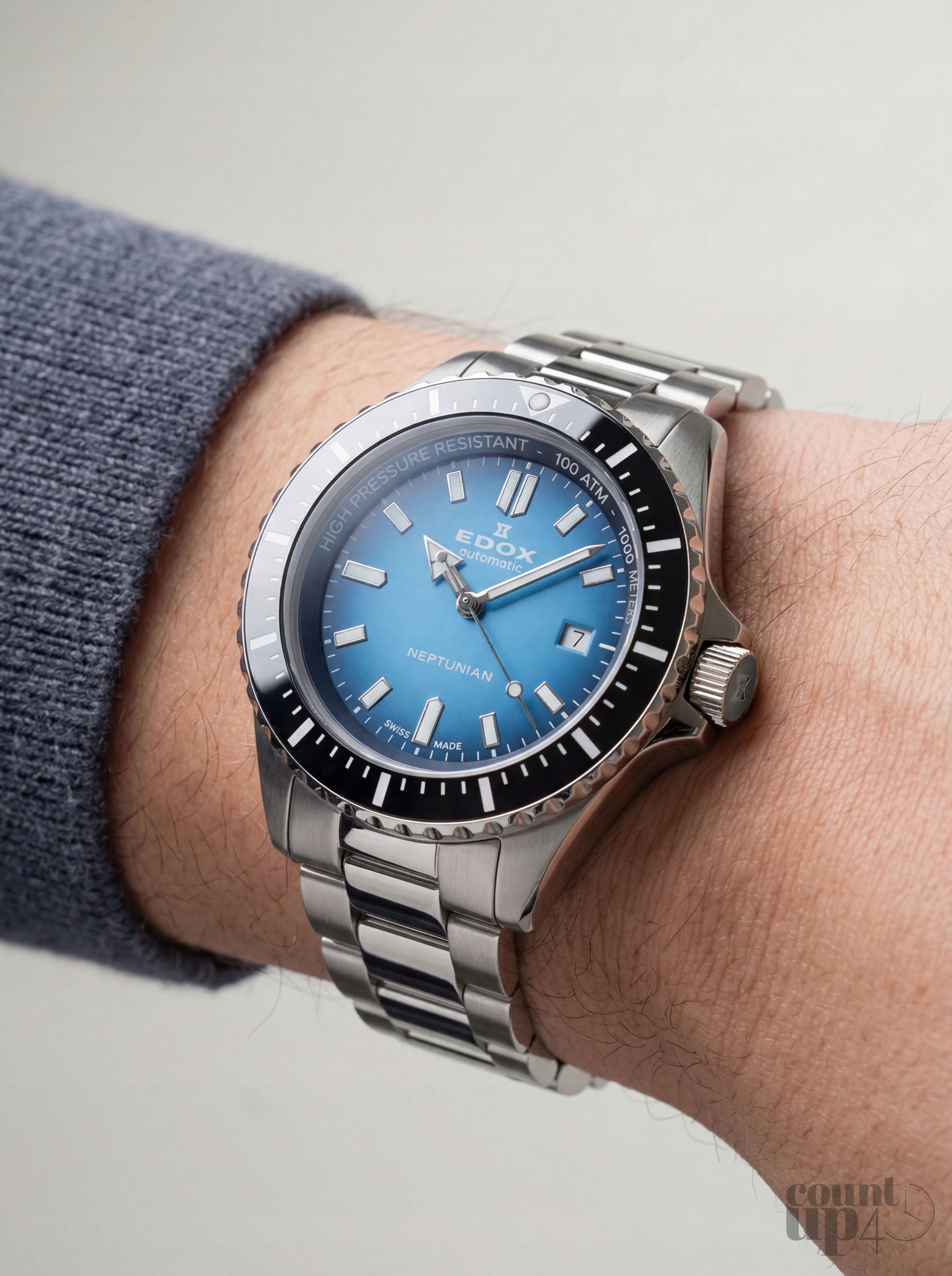 Hodinky Edox Neptunian Automatic 80120-3NM-BUIDN 44,00 mm 100ATM