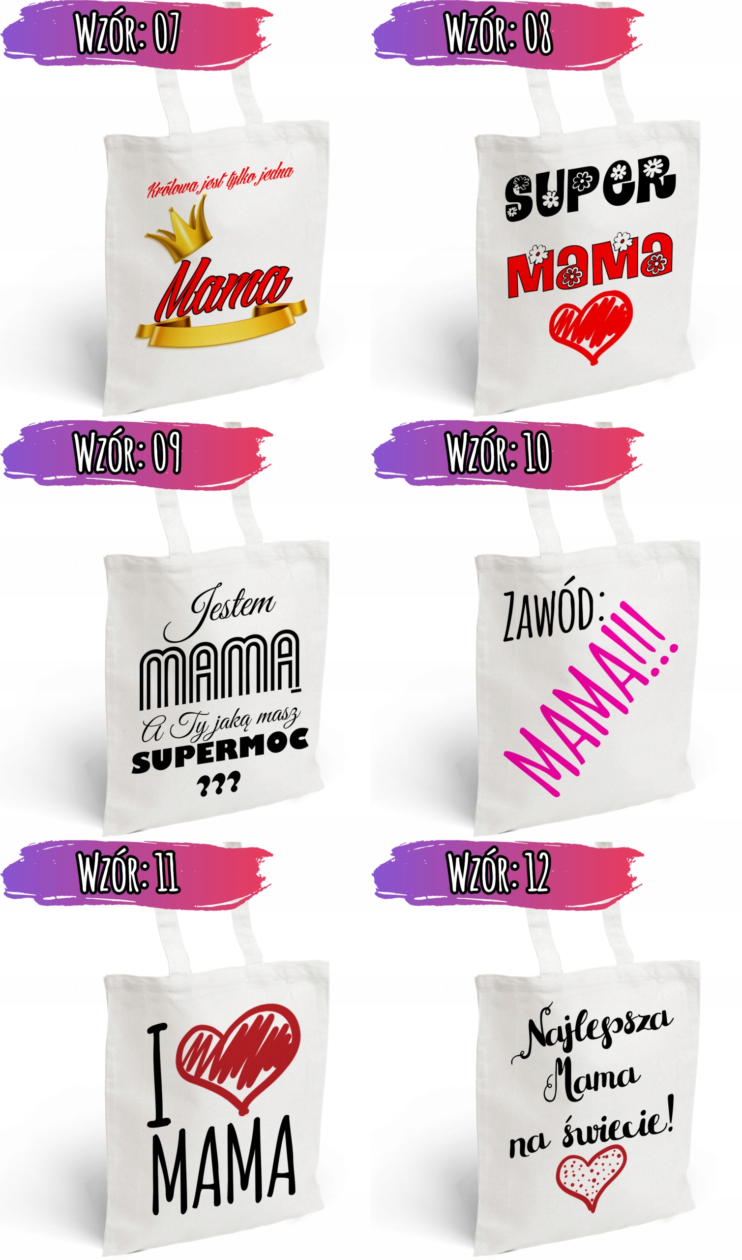 TORBA Z NADRUKIEM DLA MAMY PREZENT NA DZIEŃ MATKI Marka inna