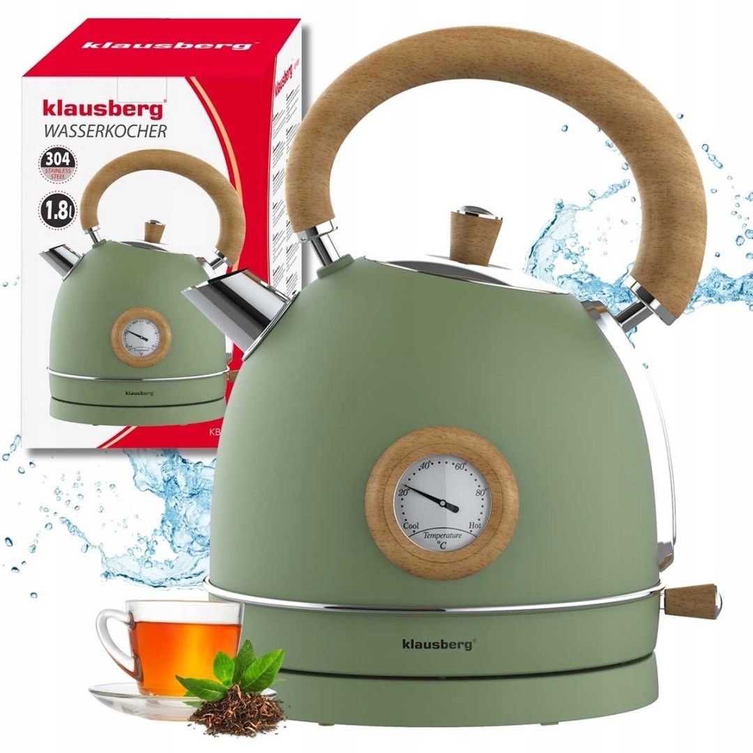 Elektrická Konvice 1,8 L S Teploměrem Klausberg KB-9008 Retro