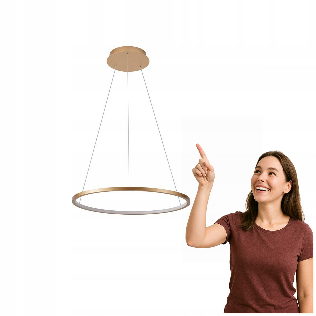 Závesná Led lampa 24W Vinola PND-56135B-040RPC-GD-3KS4K Italux