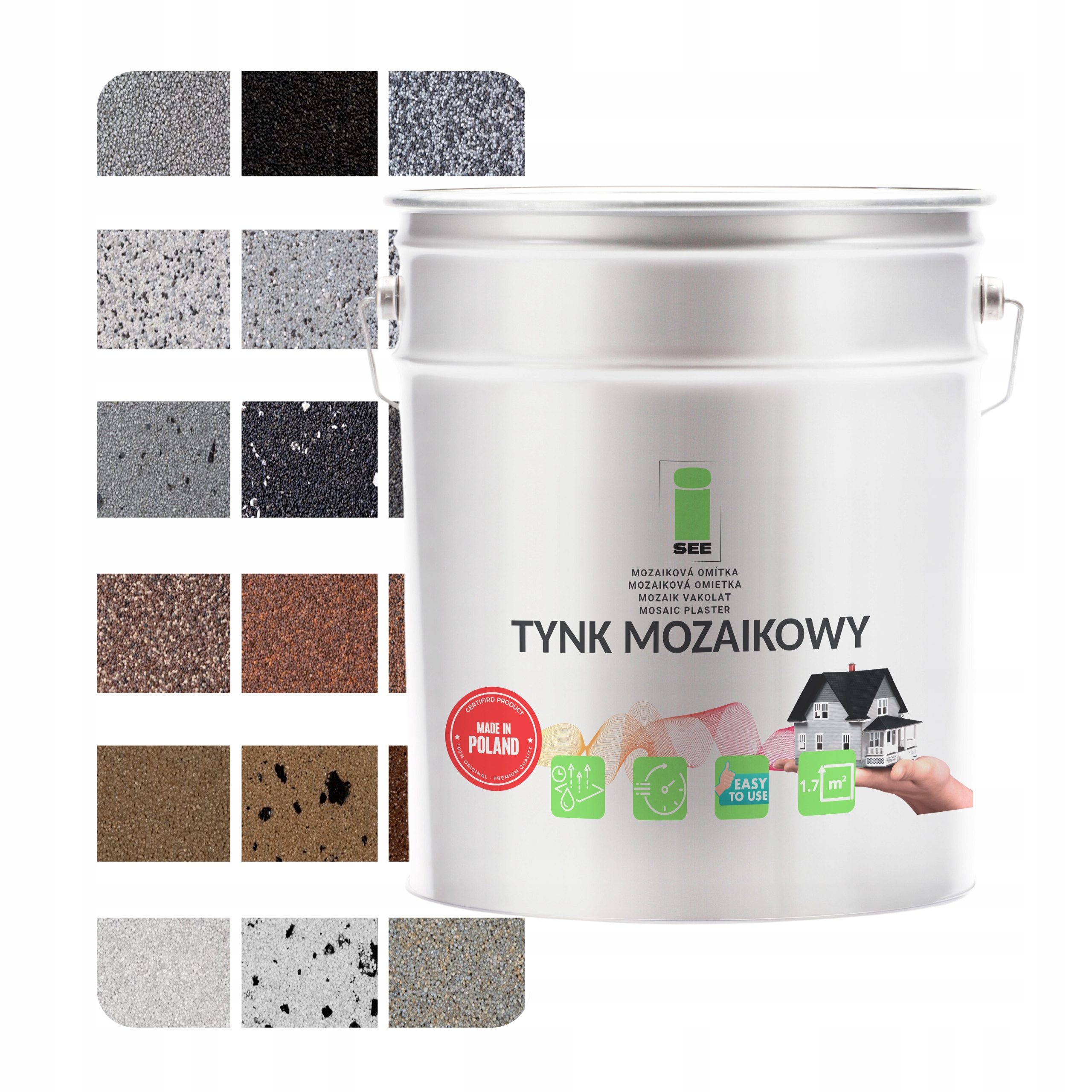 Mozaiková Omítka Pryskyřičná Marmolit 7 kg Mrazuvzdorná 48 Vzorů Premium