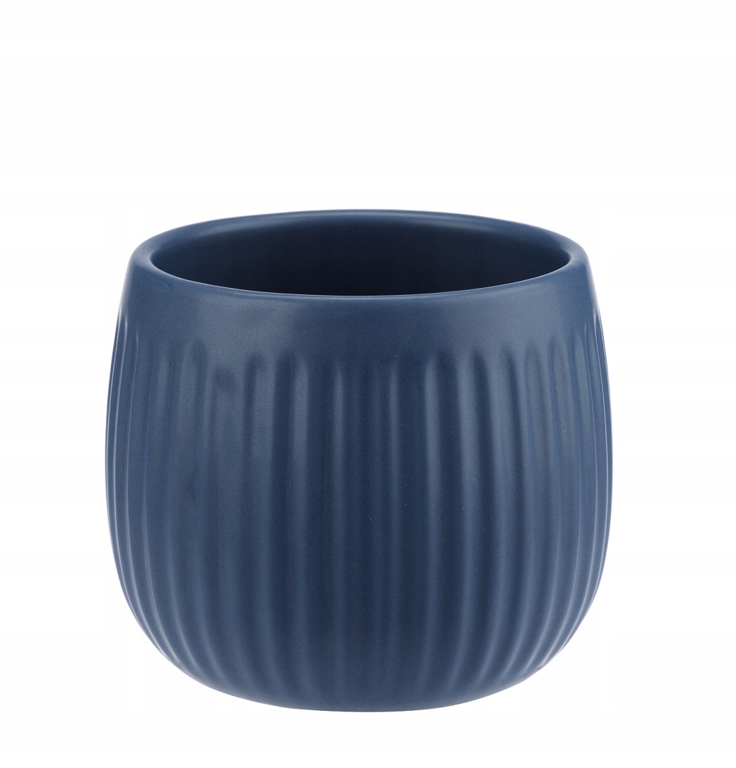 

Osłonka doniczka ceramiczna Sonya 12 cm granatowa