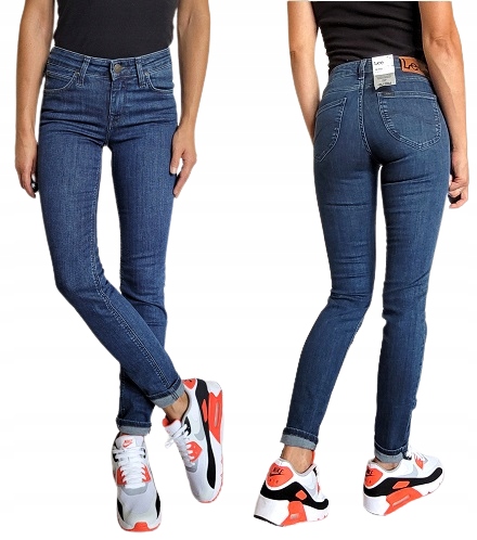 úzké nohavice Lee Scarlett Skinny modré W24 L31 Xxs