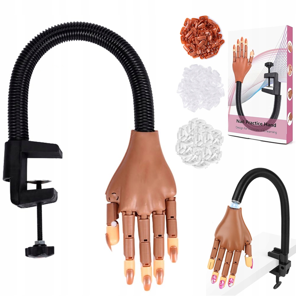 Ruka ruka pro cvičení učení manikúry nastavitelné nehty 300 Tips