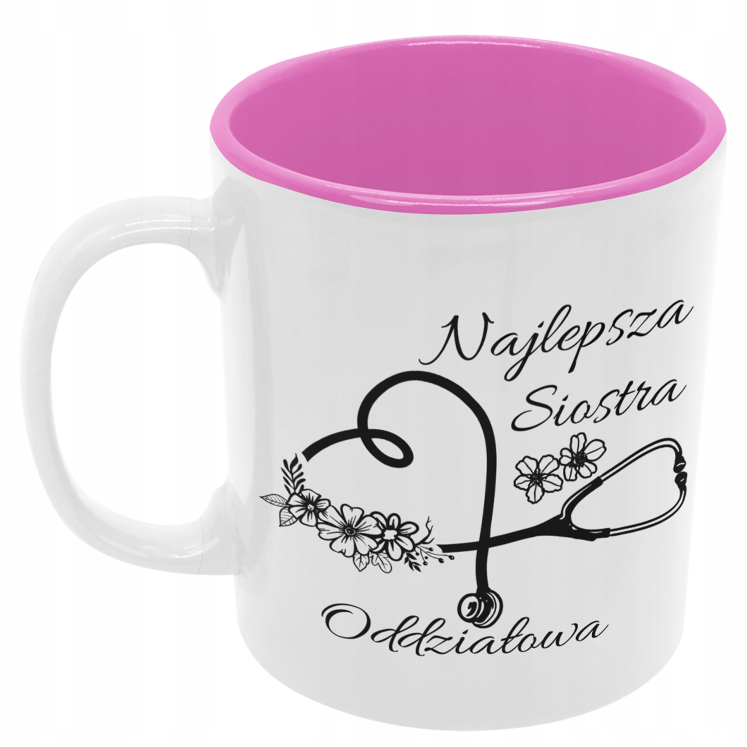 

Kubek pielęgniarki siostry różowy