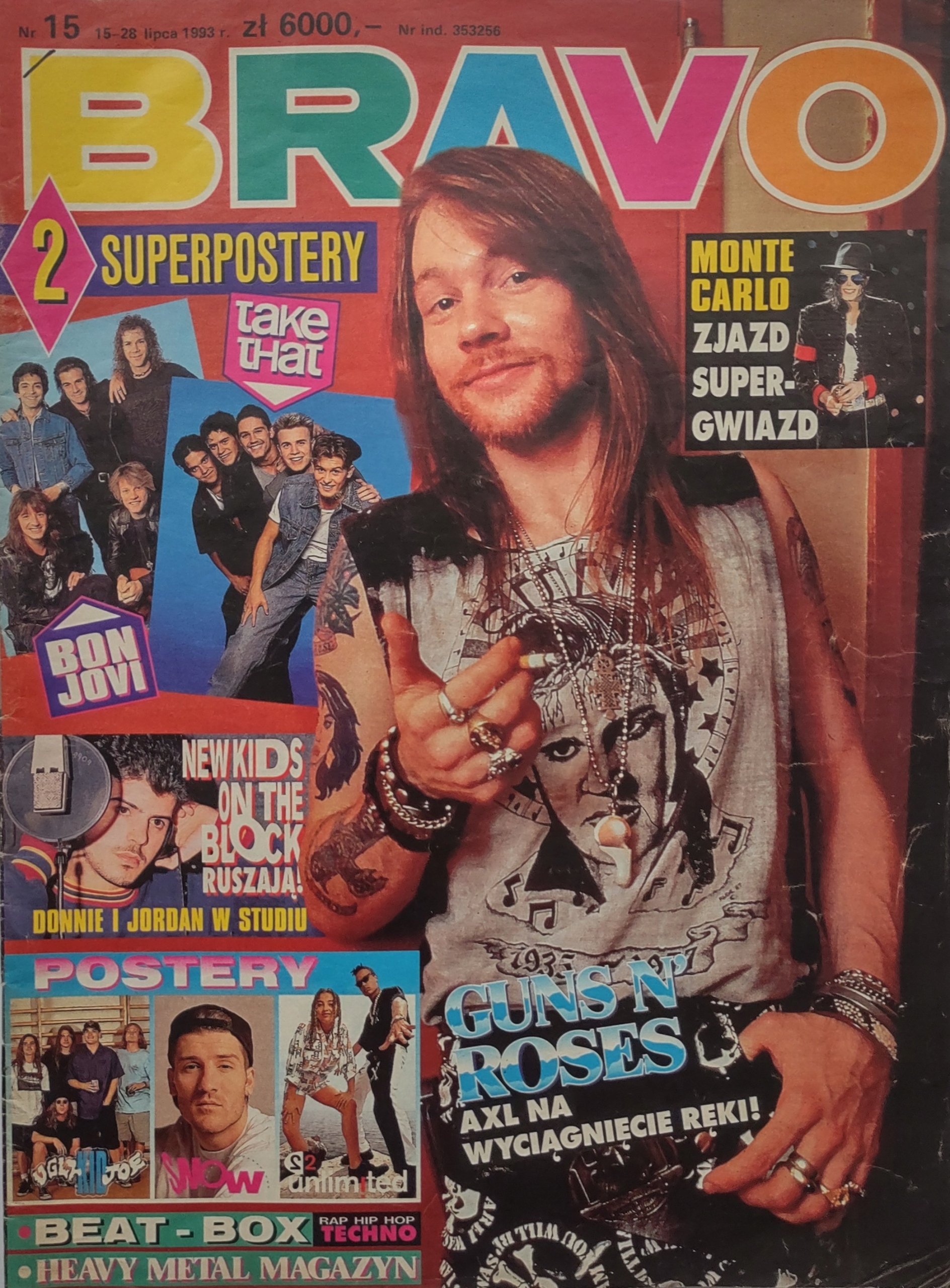 Bravo 15 1993 brak plakatów