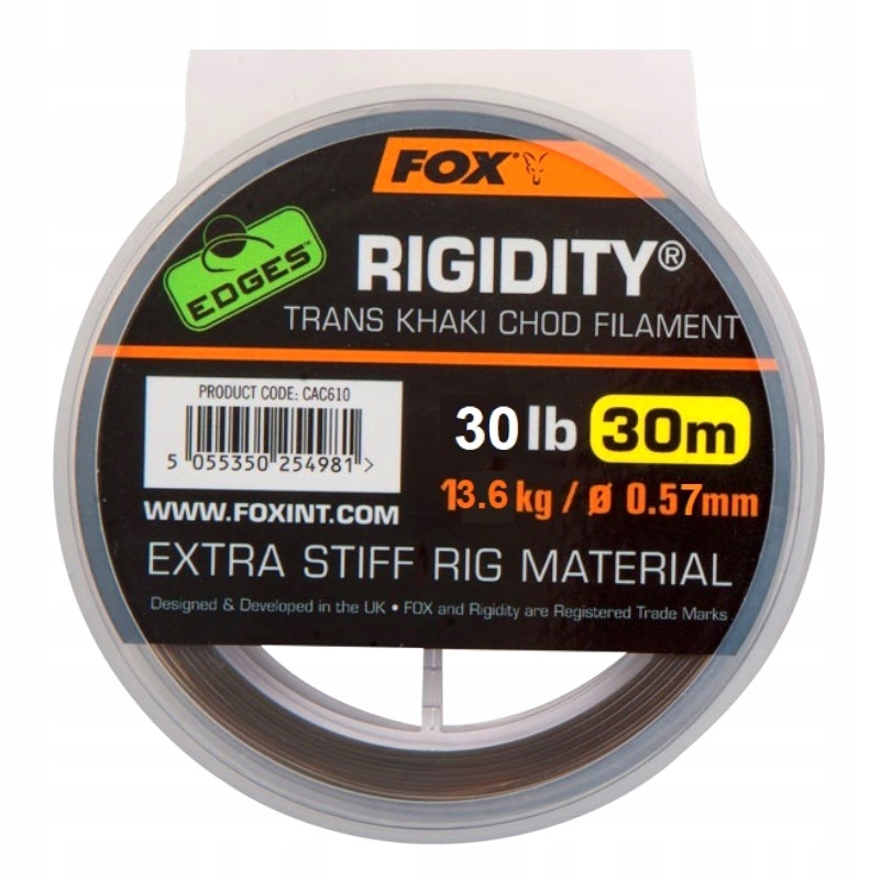 Żyłka Karpiowa Na Przypony Chod Fox Rigidity Chod Filament 0.57mm 30lb 30m
