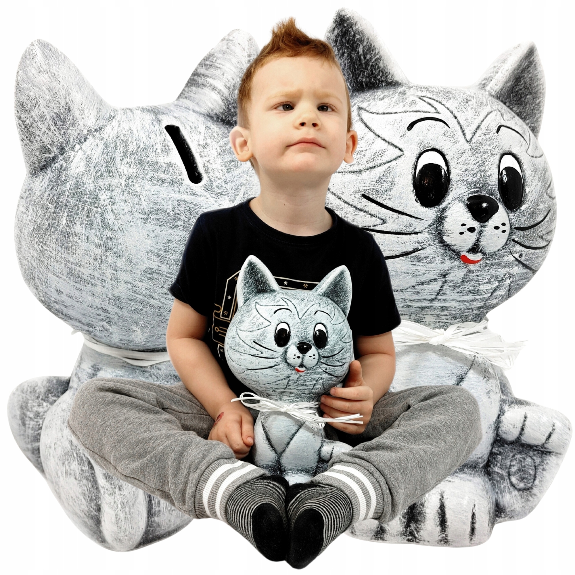 Kočka pokladnička Kotek Velká XXL k rozbití S Jménem personalizovaná Dárek