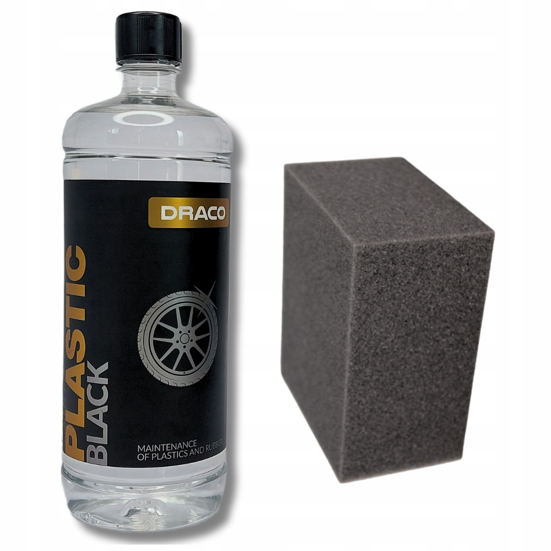 CZERNIDŁO dressing do opon zderzaków plastik z gąbką 1L DRACO jak Vinyl TP