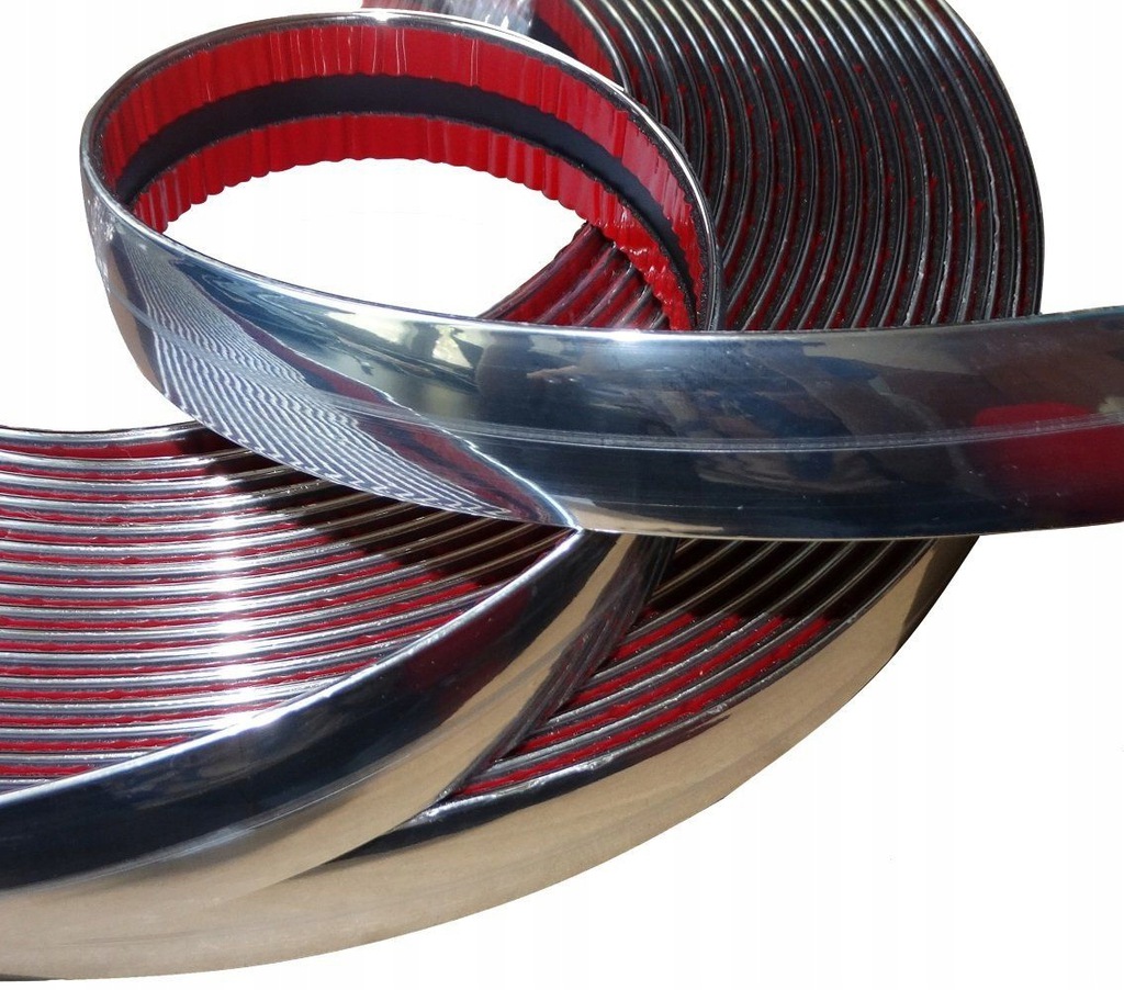 Listwa Chrom Taśma Ozdobna Chromowana dekoracyjna dekor 1m 25mm 2,5 cm