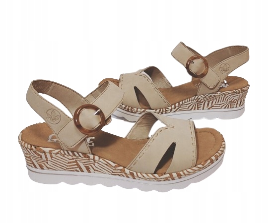 Sandály Koturna Rieker 67173-60 bezové r38