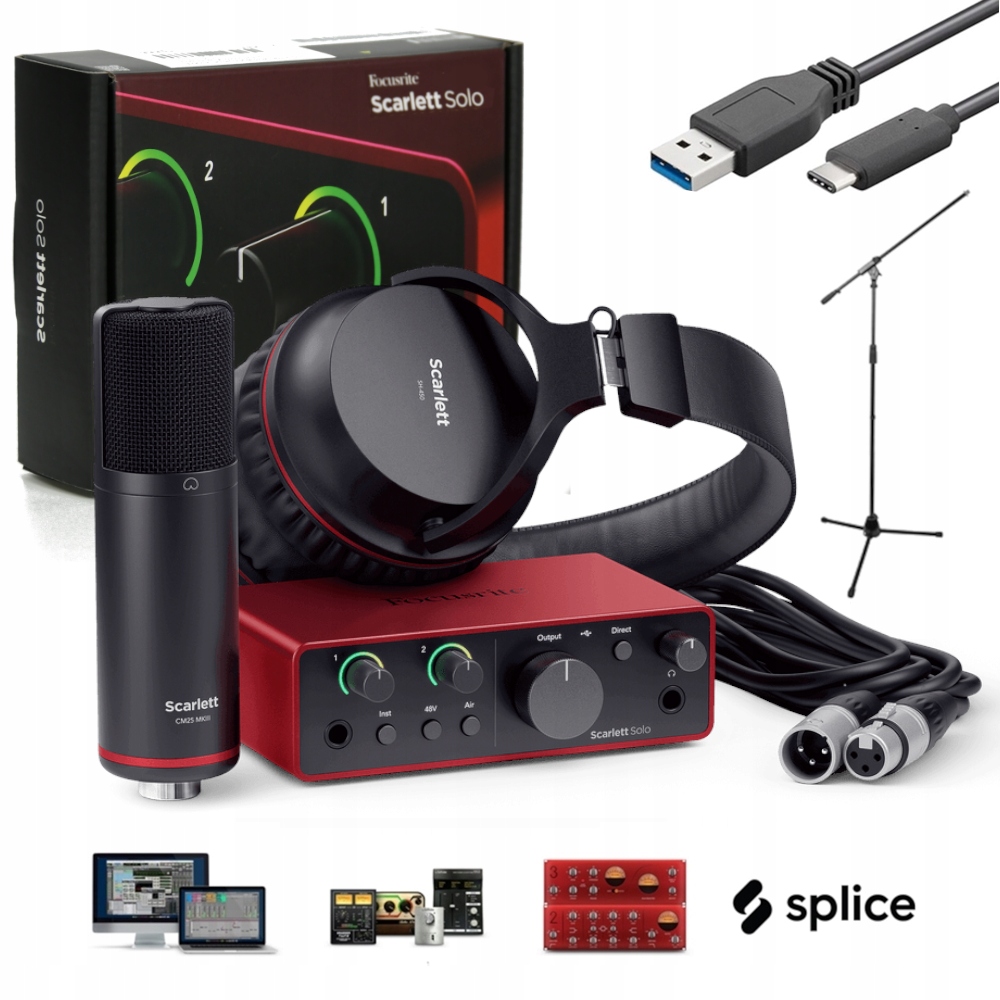 Focusrite Scarlett Solo Studio 4th Gen Full Stand Box