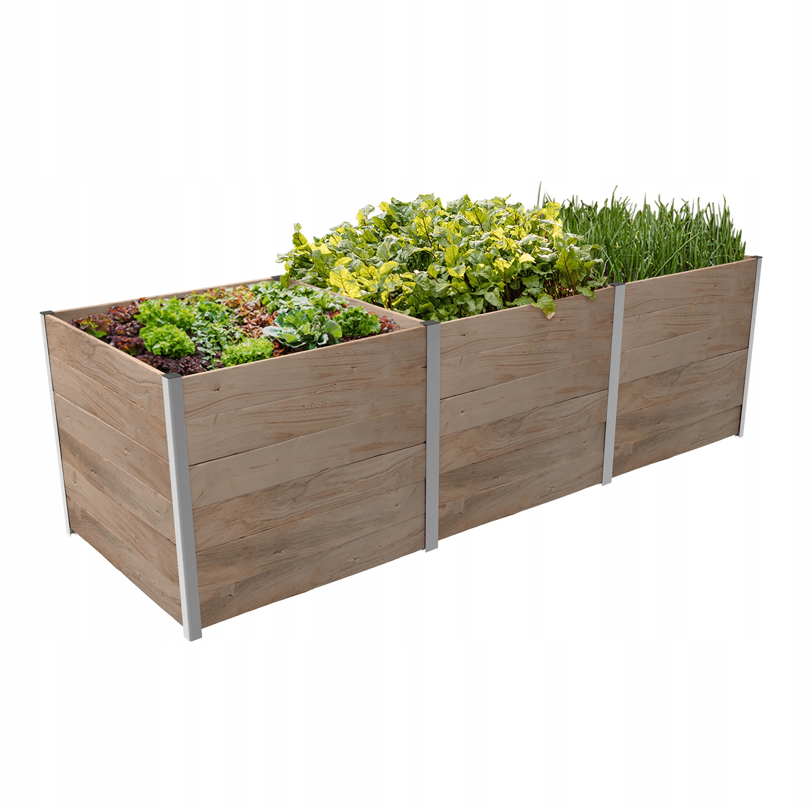 Modulárna vyvýšená vysoká záhonová záhradná skrinka 105x310x90H